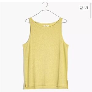 Madewell Linen Tank Top - Soft Yellow